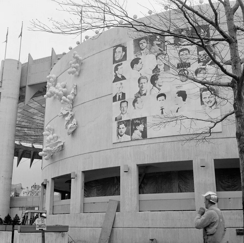 Warhol, 13 Most Wanted Men Silkscreen On Masonite, 20 X 20 Feet, New York State Pavilion 1964